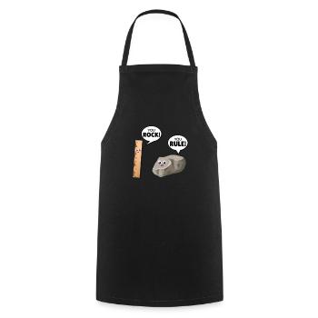 You Rock You Rule Cute Rock Pun - Kochschürze - Schwarz - Vorne - AI Model Male 185 dark (185cm)