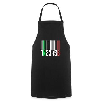 1N23456 Motorcycle Gear One Down Five Up Barcode - Cooking Apron - black - Front - AI Model Male 185 dark (185cm)