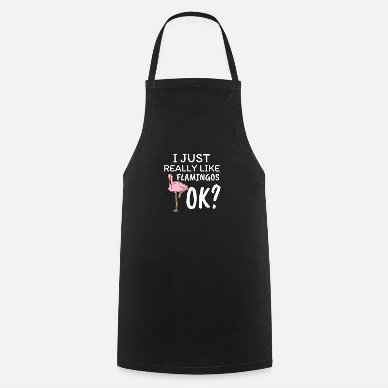 flamingo - Cooking Apron - black