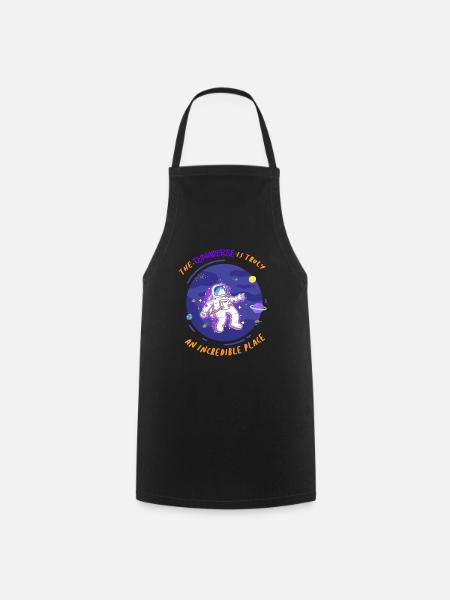 Thunfisch Weltall Astronaut Wortspiel Geschenk - Kochschürze - Schwarz
