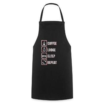 Masonic Routine Gift - Cooking Apron - black - Front - AI Model Male 185 dark (185cm)