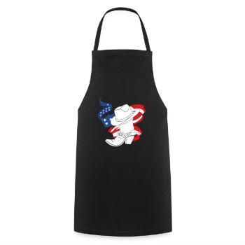 Linedance - Linedancer - Country Cowboy Boots - Cooking Apron - black - Front - AI Model Male 185 dark (185cm)