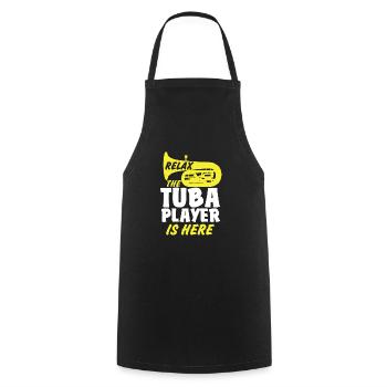 Cadeau tuba - Drôle de musicien instrument Tshirt - Tablier de cuisine - noir - Devant - AI Model Male 185 dark (185cm)