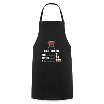 Barbecue Grillmeister beer - Cooking Apron - black - Front - AI Model Male 185 dark (185cm)