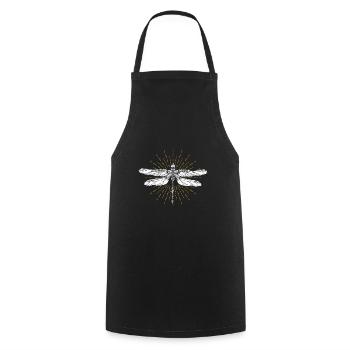 Libelle Tier - Kochschürze - Schwarz - Vorne - AI Model Male 185 dark (185cm)