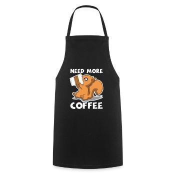 Lustiges Eichhörnchen Braucht Mehr Kaffee Geschenk - Kochschürze - Schwarz - Vorne - AI Model Male 185 dark (185cm)