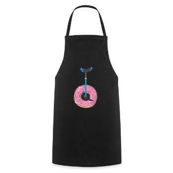Donut Unicycle - Cooking Apron - black - Front - AI Model Male 185 dark (185cm)