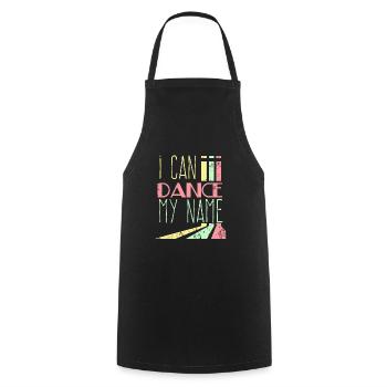 Je peux danser mon nom - Tablier de cuisine - noir - Devant - AI Model Male 185 dark (185cm)