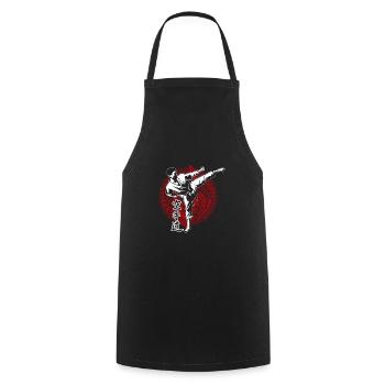 karaté - Tablier de cuisine - noir - Devant - AI Model Male 185 dark (185cm)