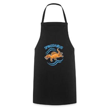 Dinosaurier Spinosaurus Comic Logo Schwimmer Dino - Kochschürze - Schwarz - Vorne - AI Model Male 185 dark (185cm)