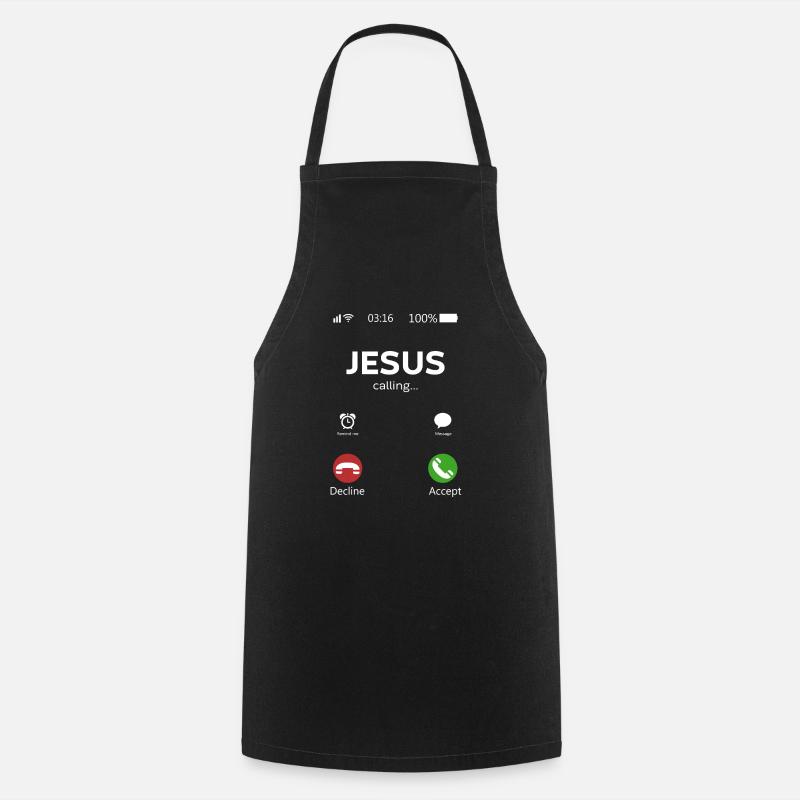 Jesus is Calling - Tablier de cuisine - noir