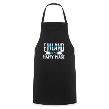 Finland Finnland Geschenk Helsiniki Geschenkidee - Kochschürze - Schwarz - Vorne - AI Model Male 185 dark (185cm)