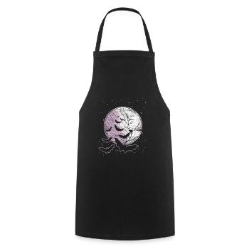 Bat Night - Cooking Apron - black - Front - AI Model Male 185 dark (185cm)