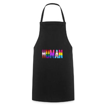 Personnes LGBT - Tablier de cuisine - noir - Devant - AI Model Male 185 dark (185cm)