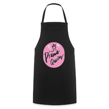 I am a drama queen - Cooking Apron - black - Front - AI Model Male 185 dark (185cm)