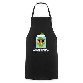 Barman Idée de cadeau Pourboires drôles - Tablier de cuisine - noir - Devant - AI Model Male 185 dark (185cm)