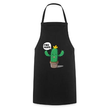 Cactus gratuit câlins kawaii - Tablier de cuisine - noir - Devant - AI Model Male 185 dark (185cm)