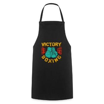 boxing - Cooking Apron - black - Front - AI Model Male 185 dark (185cm)