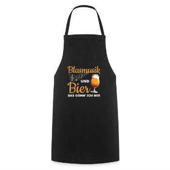 Blasmusik und Bier - Kochschürze - Schwarz - Vorne - AI Model Male 185 dark (185cm)