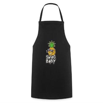 Ananas Sonnenbrille Cartoon Comic Sommer Geschenk - Kochschürze - Schwarz - Vorne - AI Model Male 185 dark (185cm)