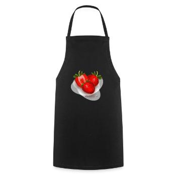 Fraises fraises - Tablier de cuisine - noir - Devant - AI Model Male 185 dark (185cm)