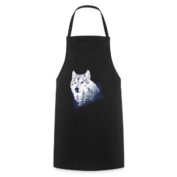 Wolf Tierschutz Waldtier Wolfsrudel Wald Geschenk - Kochschürze - Schwarz - Vorne - AI Model Male 185 dark (185cm)
