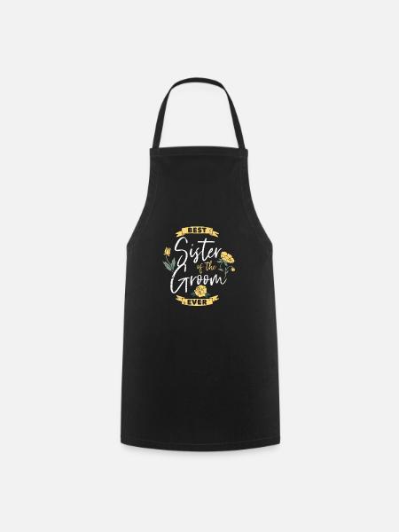 Soutien de mariage soeur marié - Tablier de cuisine - noir