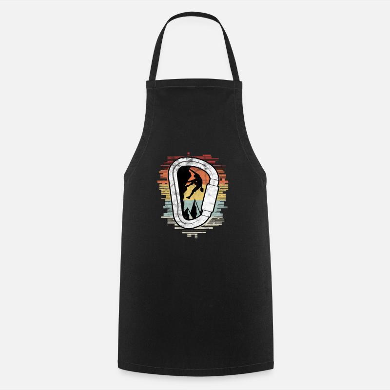 Climbing carabiner climbing - Cooking Apron - black