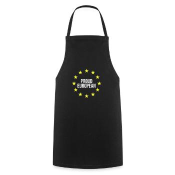 Fier européen | Brexit, sortie britannique, sortie UE - Tablier de cuisine - noir - Devant - AI Model Male 185 dark (185cm)