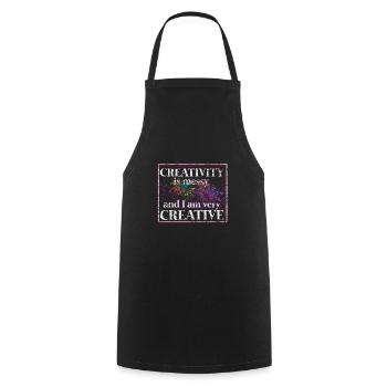 Artists - Cooking Apron - black - Front - AI Model Male 185 dark (185cm)