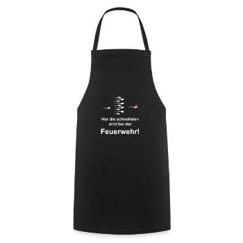 Firefighters say gift shirt - Cooking Apron - black - Front - AI Model Male 185 dark (185cm)