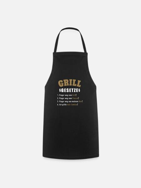 Grill Gesetzte Grillen Geschenk Shirt - Kochschürze - Schwarz