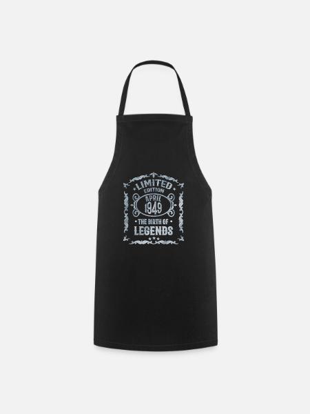 1949 Millésime Avril - Cadeau anniversaire - Tablier de cuisine - noir