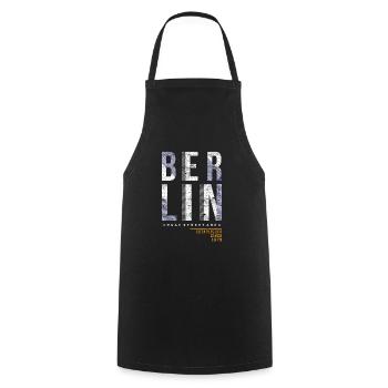 Berlin - Cooking Apron - black - Front - AI Model Male 185 dark (185cm)