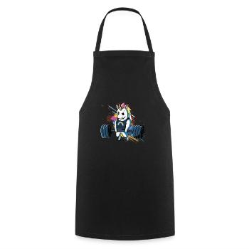Unicorn Weightlifting T-Shirt Fitness Gymnastics Lift - Cooking Apron - black - Front - AI Model Male 185 dark (185cm)