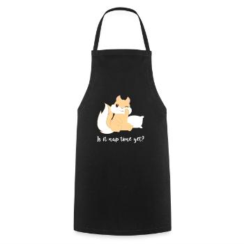 Squirrel - croissants - sleeping - afternoon nap - Cooking Apron - black - Front - AI Model Male 185 dark (185cm)