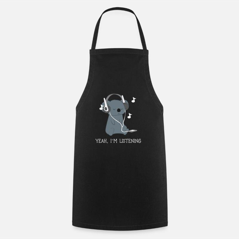 Koala Koalas Koalafan Music Gift - Cooking Apron - black
