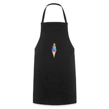 LGBT Pride Gay Lesbians Against Homophobia Sexism - Cooking Apron - black - Front - AI Model Male 185 dark (185cm)
