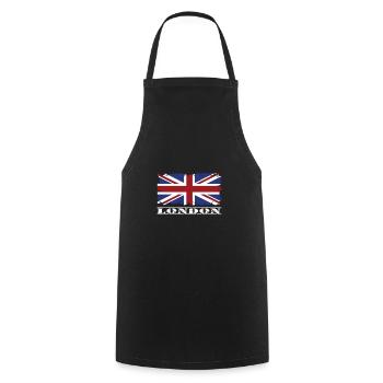 London Union Jack Great Britain Brexit Gift - Cooking Apron - black - Front - AI Model Male 185 dark (185cm)