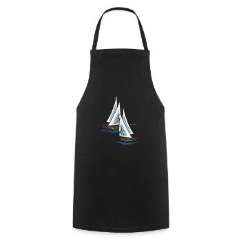 Voilier - Tablier de cuisine - noir - Devant - AI Model Male 185 dark (185cm)