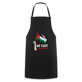 Palestine - Tablier de cuisine - noir - Devant - AI Model Male 185 dark (185cm)