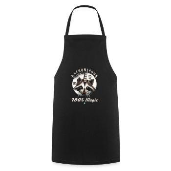 Magic Racoonicorn Tees Sparkly hybrid animal - Cooking Apron - black - Front - AI Model Male 185 dark (185cm)