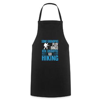 SOME GRANDPAS PLAY BINGO REAL GRANDPAS GO HIKING - Cooking Apron - black - Front - AI Model Male 185 dark (185cm)