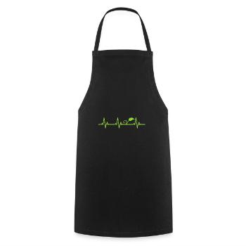 Vegan pour les végétaliens - Tablier de cuisine - noir - Devant - AI Model Male 185 dark (185cm)