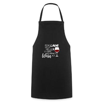 Wein Laune Lustiger Spruch - Kochschürze - Schwarz - Vorne - AI Model Male 185 dark (185cm)