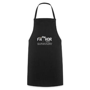 Fa-Thor Vater Papa Vatertag Männertag Dad Father - Kochschürze - Schwarz - Vorne - AI Model Male 185 dark (185cm)