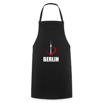 i love berlin ich liebe berlin - Kochschürze - Schwarz - Vorne - AI Model Male 185 dark (185cm)