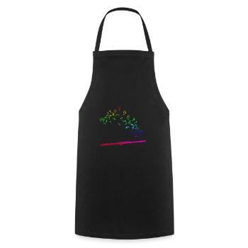 Flute Classical Music - Cooking Apron - black - Front - AI Model Male 185 dark (185cm)