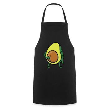 Cadeau drôle végétalien fesses poo popo - Tablier de cuisine - noir - Devant - AI Model Male 185 dark (185cm)