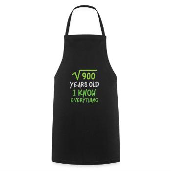 30th birthday - Cooking Apron - black - Front - AI Model Male 185 dark (185cm)